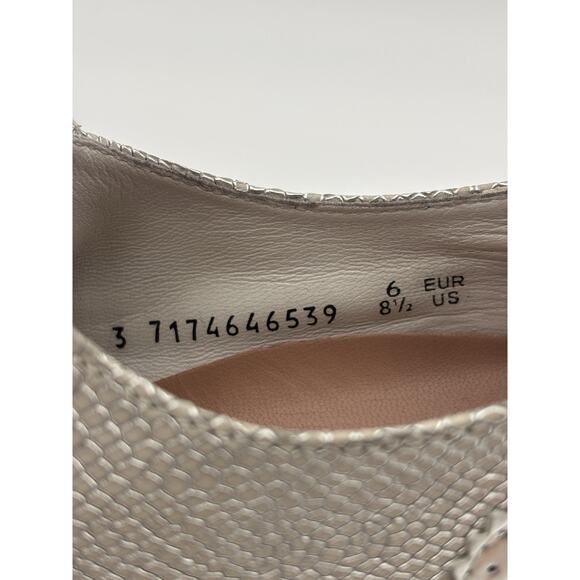 Mephisto Wing Tip Oxfords Wedge Platform Silver Leather Size 8.5 Air Relax - Picture 5 of 16